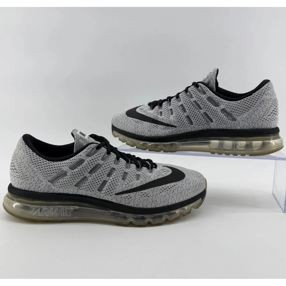 Nike Air Max 2016 Men Size 12 Grey Black White Running Athletic Shoes 806771-001